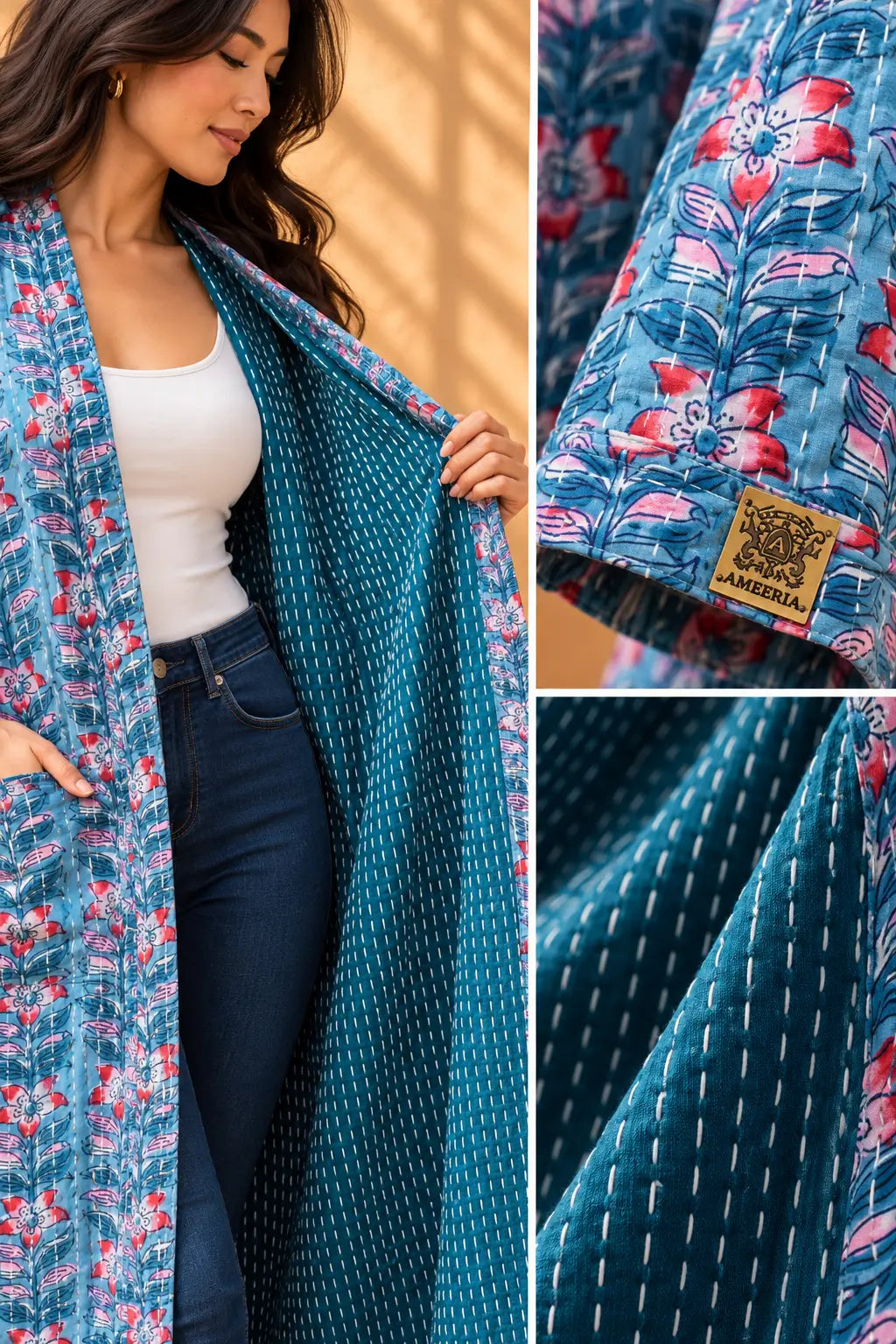 Blue Blossom kimono