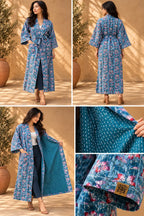 Blue Blossom –  Cotton Kimono