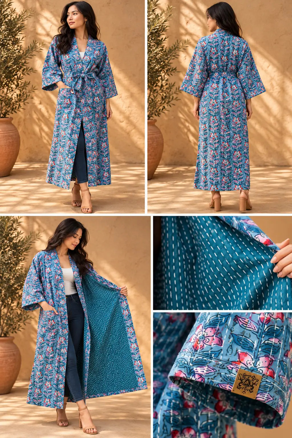 Blue Blossom kimono