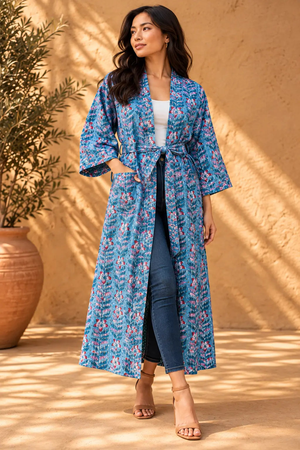 Blue Blossom kimono