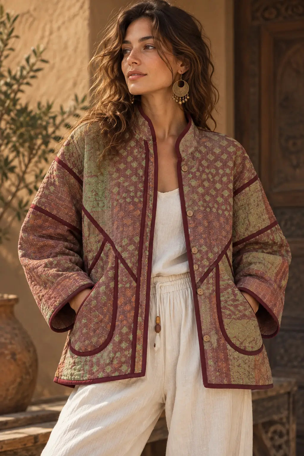 Brown Bateek Vinatge Jacket