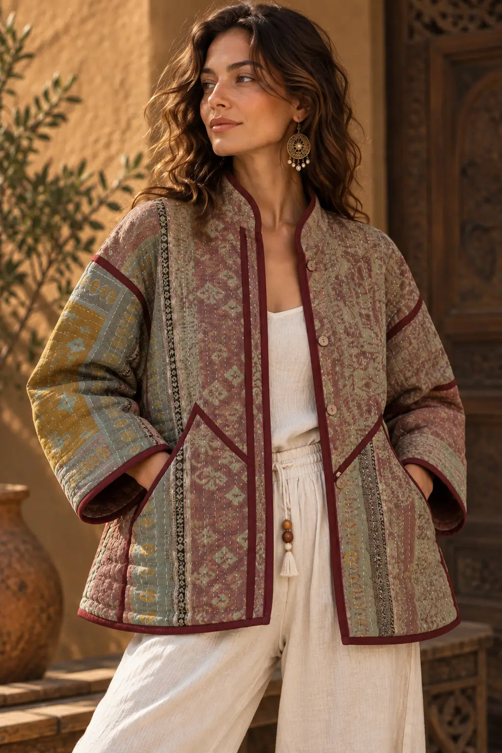 Brown Bateek Vinatge Jacket