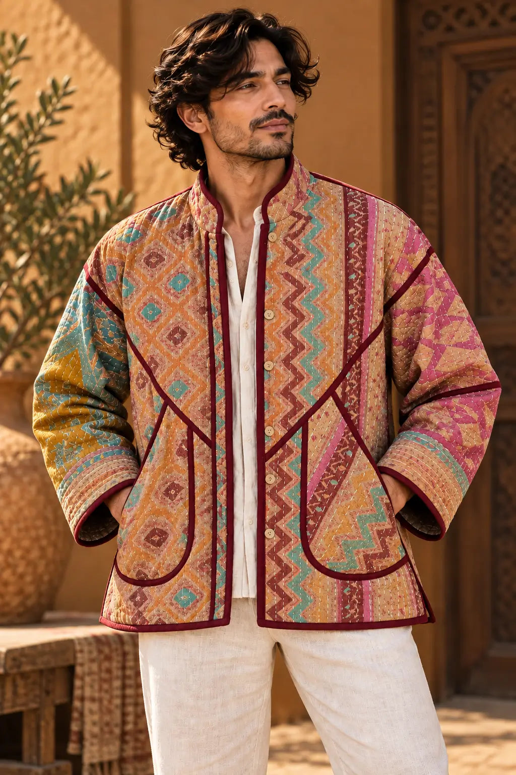 Vinatge Cotton Jackets- Desert Rose Mosaic