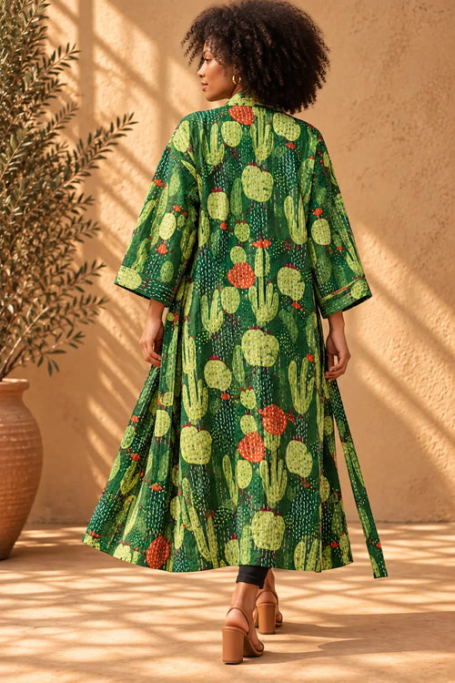 Cactus Print –  Cotton Kimono