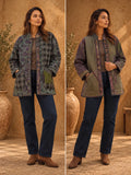 Vinatge Cotton Jackets- Moss Green & Purple floral