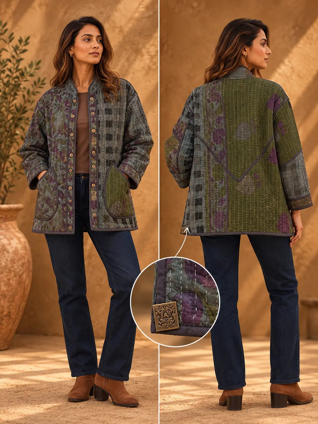 Moss Green Vinatge Jacket