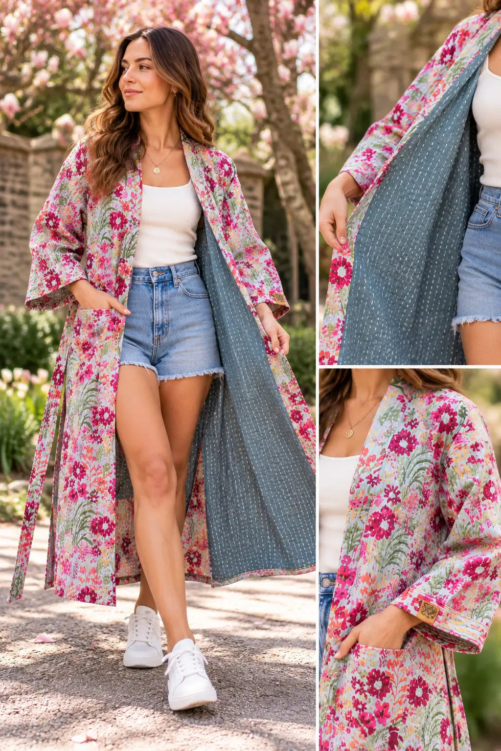 Spring Meadow Bloom kimono