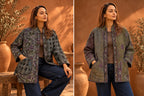 Vinatge Cotton Jackets- Moss Green & Purple floral