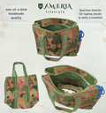 Premium Cotton Tote Bag with Side Pocket – Peacock Garden Print