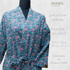 Blue Blossom –  Cotton Kimono