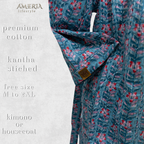 Blue Blossom –  Cotton Kimono